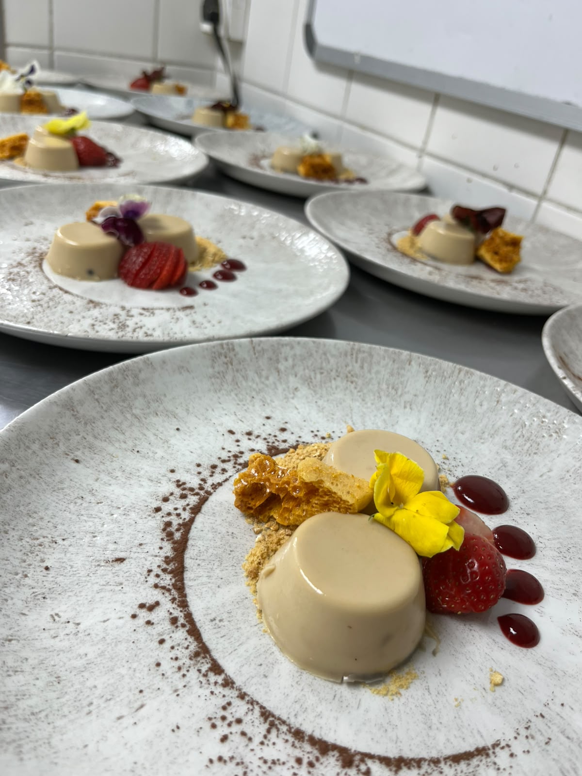 Chocolate dessert with gold leaf